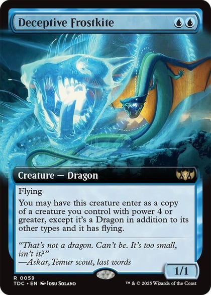 Deceptive Frostkite (Extended Art), Commander: Tarkir: Dragonstorm 59
