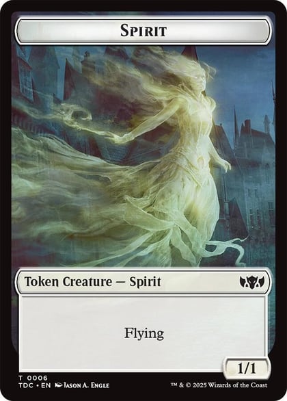 Spirit // Treasure Double-Sided Token, Commander: Tarkir: Dragonstorm 6 // 16