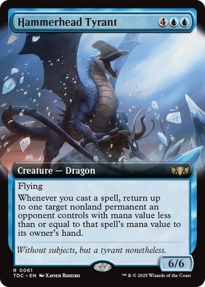 Hammerhead Tyrant (Extended Art), Commander: Tarkir: Dragonstorm 61