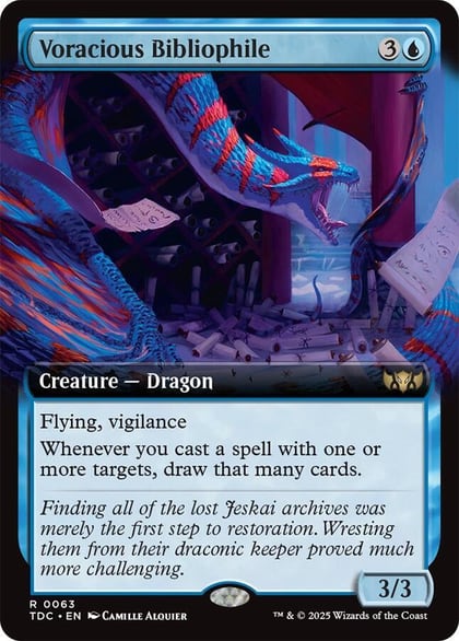 Voracious Bibliophile (Extended Art), Commander: Tarkir: Dragonstorm 63