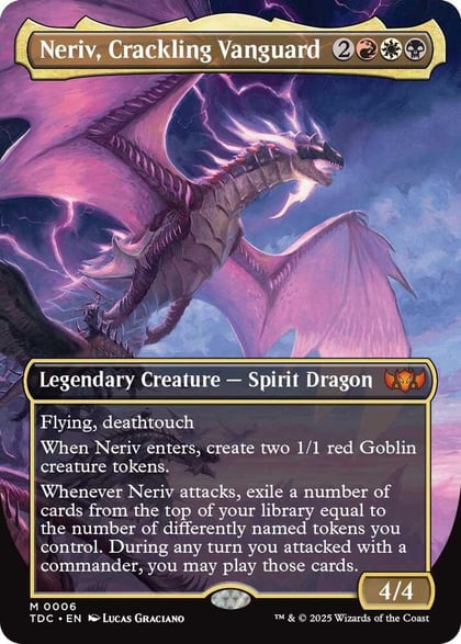 Neriv, Crackling Vanguard (Borderless), Commander: Tarkir: Dragonstorm 6