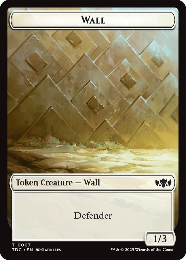 Wall // Spider Double-Sided Token, Commander: Tarkir: Dragonstorm 7 // 25