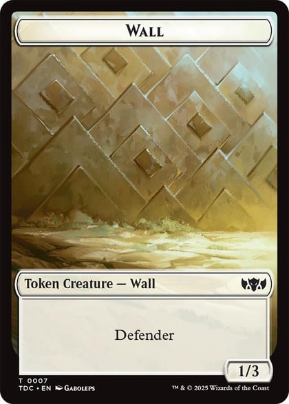 Wall // Spider Double-Sided Token, Commander: Tarkir: Dragonstorm 7 // 25