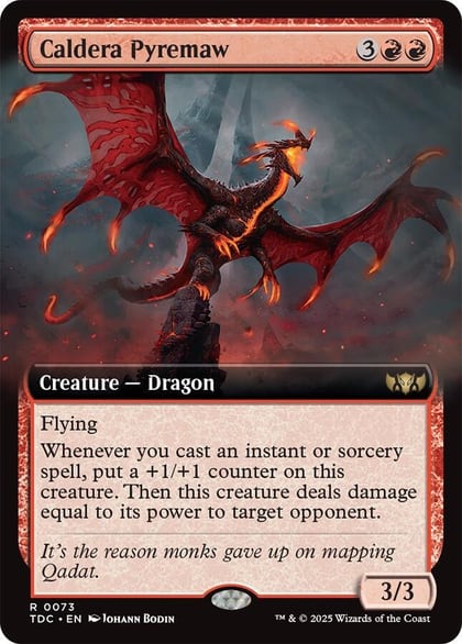 Caldera Pyremaw (Extended Art), Commander: Tarkir: Dragonstorm 73