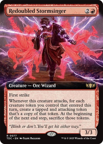 Redoubled Stormsinger (Extended Art), Commander: Tarkir: Dragonstorm 77