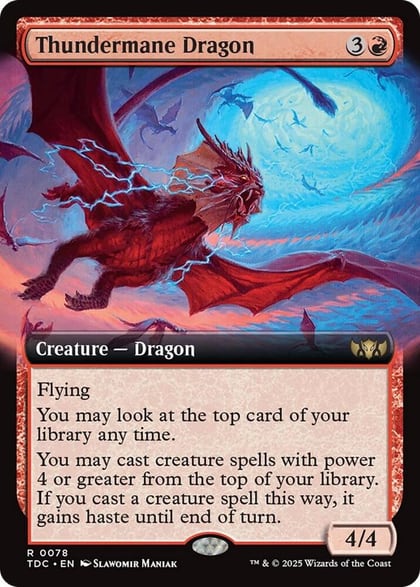 Thundermane Dragon (Extended Art), Commander: Tarkir: Dragonstorm 78