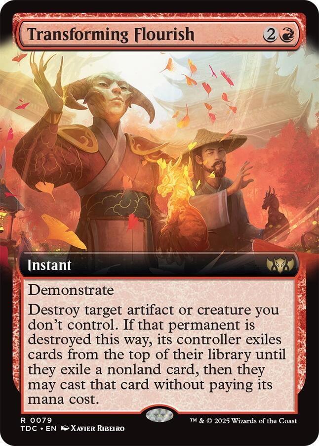 Transforming Flourish (Extended Art), Commander: Tarkir: Dragonstorm 79