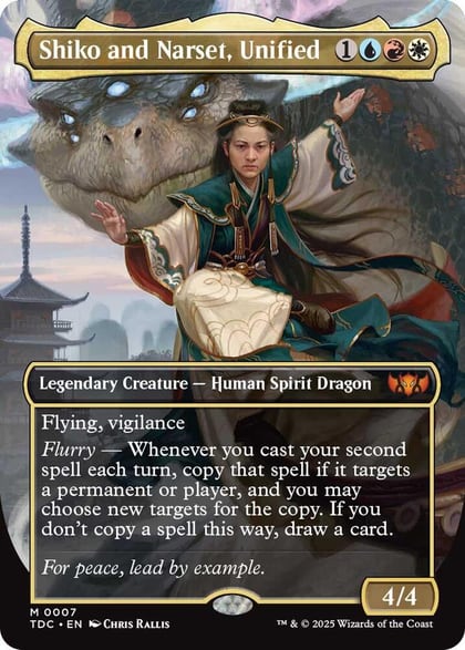 Shiko and Narset, Unified (Borderless), Commander: Tarkir: Dragonstorm 7
