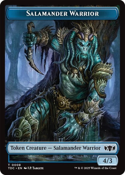 Salamander Warrior // Zombie Druid Double-Sided Token, Commander: Tarkir: Dragonstorm 8 // 10