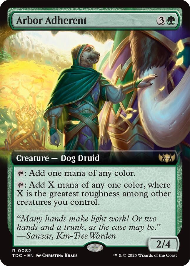 Arbor Adherent (Extended Art), Commander: Tarkir: Dragonstorm 82