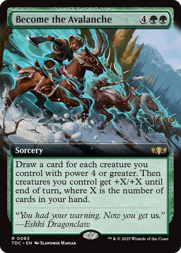 Become the Avalanche (Extended Art), Commander: Tarkir: Dragonstorm 83