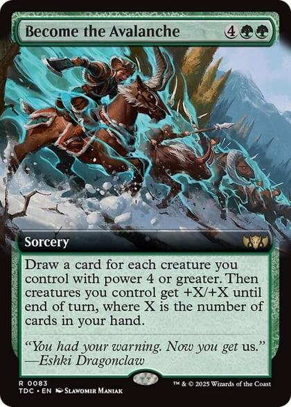 Become the Avalanche (Extended Art), Commander: Tarkir: Dragonstorm 83