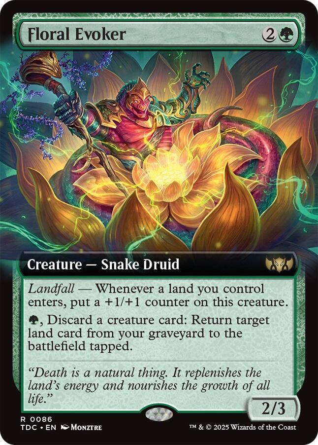 Floral Evoker (Extended Art), Commander: Tarkir: Dragonstorm 86