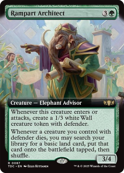 Rampart Architect (Extended Art), Commander: Tarkir: Dragonstorm 87