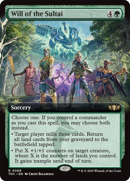 Will of the Sultai (Extended Art), Commander: Tarkir: Dragonstorm 89