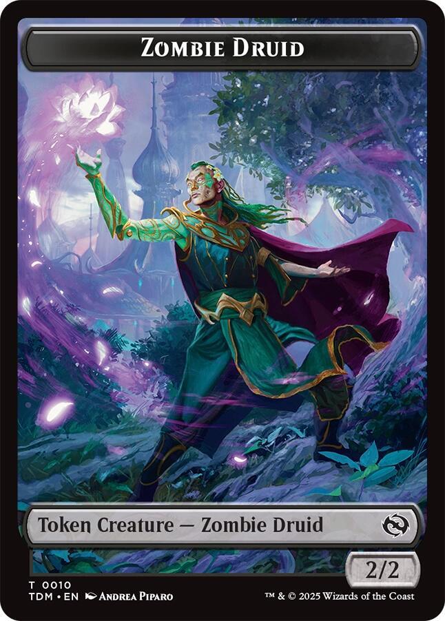 Zombie Druid // Treasure Double-Sided Token, Tarkir: Dragonstorm 10 // 16