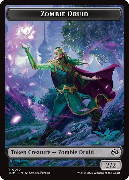 Zombie Druid // Treasure Double-Sided Token, Tarkir: Dragonstorm 10 // 16