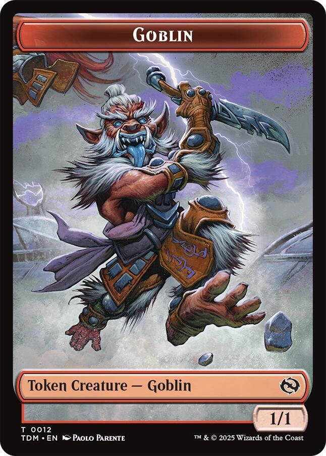 Goblin // Warrior Double-Sided Token, Tarkir: Dragonstorm 12 // 13