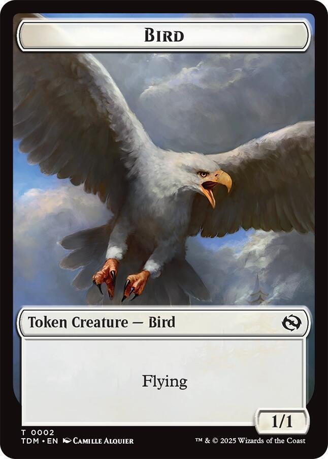 Bird // Monk Double-Sided Token, Tarkir: Dragonstorm 2 // 3