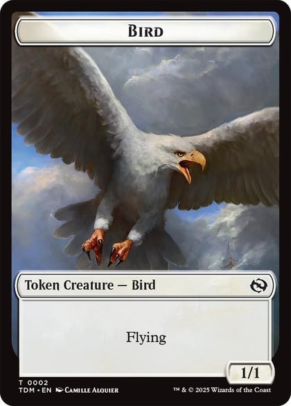 Bird // Monk Double-Sided Token, Tarkir: Dragonstorm 2 // 3
