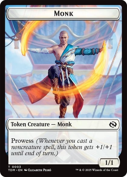 Monk // Treasure Double-Sided Token, Tarkir: Dragonstorm 3 // 16