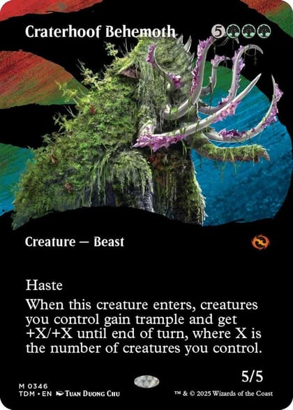 Craterhoof Behemoth (Borderless), Tarkir: Dragonstorm 346