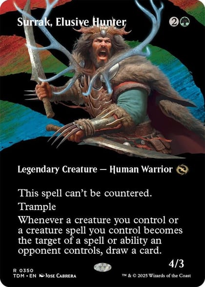Surrak, Elusive Hunter (Borderless), Tarkir: Dragonstorm 350
