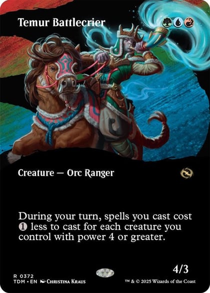 Temur Battlecrier (Borderless), Tarkir: Dragonstorm 372