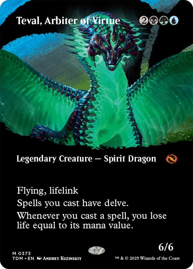 Teval, Arbiter of Virtue (Borderless), Tarkir: Dragonstorm 373