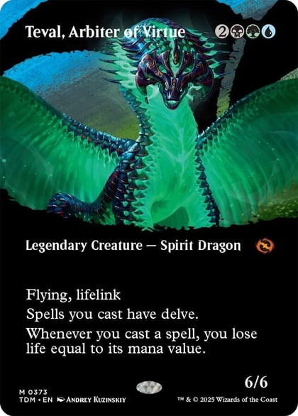 Teval, Arbiter of Virtue (Borderless), Tarkir: Dragonstorm 373