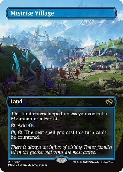 Mistrise Village (Borderless), Tarkir: Dragonstorm 397