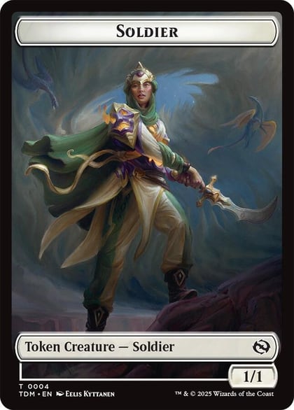 Soldier (0004) // Soldier (0005) Double-Sided Token, Tarkir: Dragonstorm 4 // 5