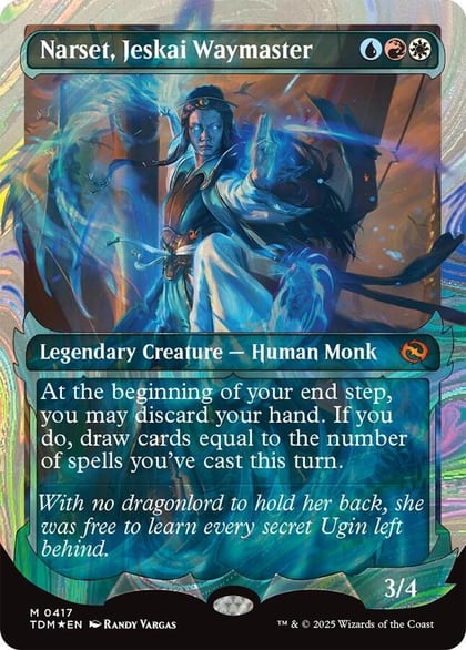Narset, Jeskai Waymaster (Showcase) (Halo Foil), Tarkir: Dragonstorm 417