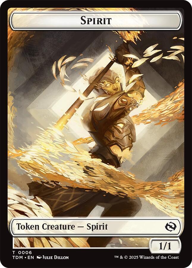 Spirit (0006) // Spirit (0007) Double-Sided Token, Tarkir: Dragonstorm 6 // 7