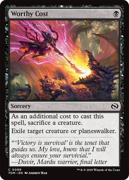 Worthy Cost, Tarkir: Dragonstorm 99