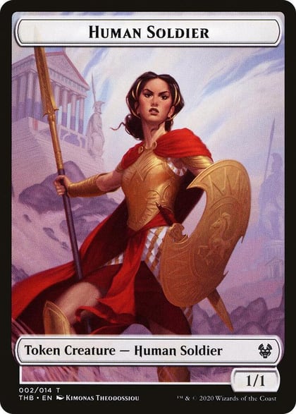 Human Soldier // Spider Double-Sided Token, Theros Beyond Death 2 // 10