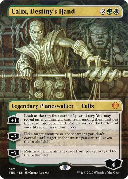Calix, Destiny's Hand (Borderless), Theros Beyond Death 257