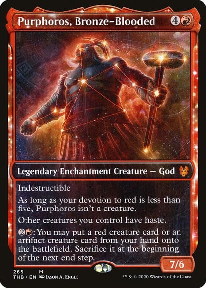 Purphoros, Bronze-Blooded (Showcase), Theros Beyond Death 265