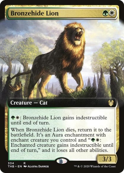 Bronzehide Lion (Extended Art), Theros Beyond Death 334