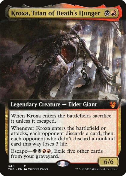 Kroxa, Titan of Death's Hunger (Extended Art), Theros Beyond Death 340