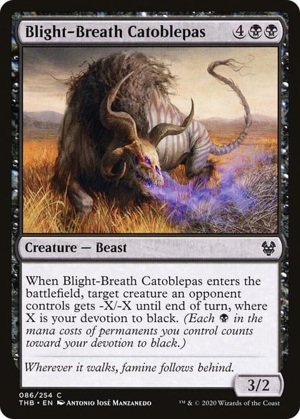 Blight-Breath Catoblepas, Theros Beyond Death 86