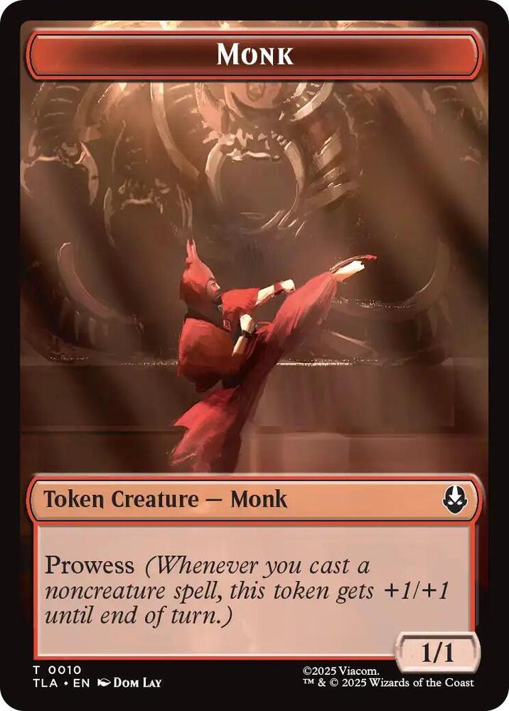 Monk // Food (0021) Double-Sided Token, Avatar: The Last Airbender 10 // 21