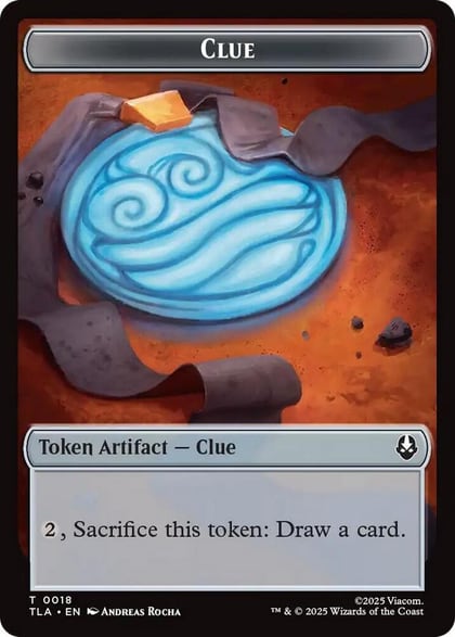 Clue (0018) // Food (0021) Double-Sided Tokens, Avatar: The Last Airbender 18 // 21