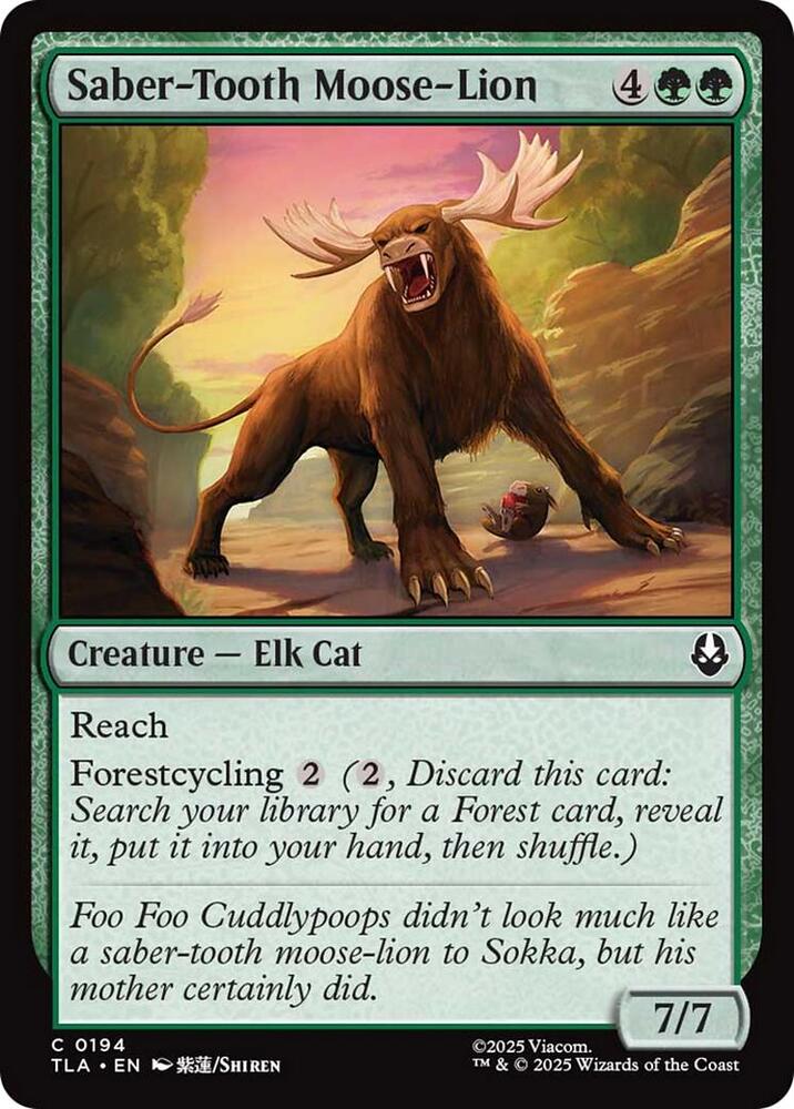 Saber-Tooth Moose-Lion, Avatar: The Last Airbender 194