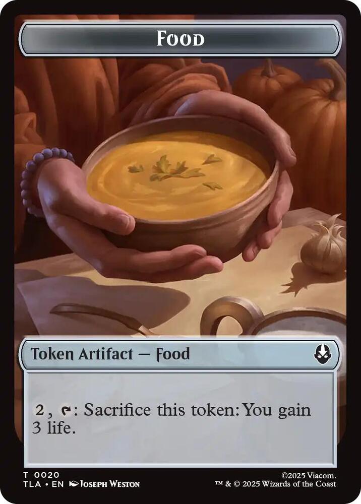 Food (0020) // Ally (0007) Double-Sided Token, Avatar: The Last Airbender 20 // 7