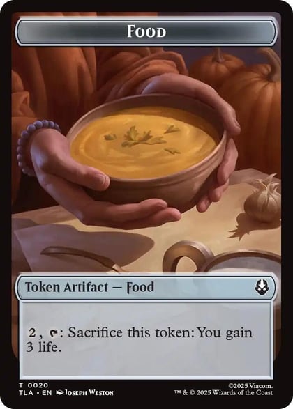 Food (0020) // Ally (0007) Double-Sided Token, Avatar: The Last Airbender 20 // 7