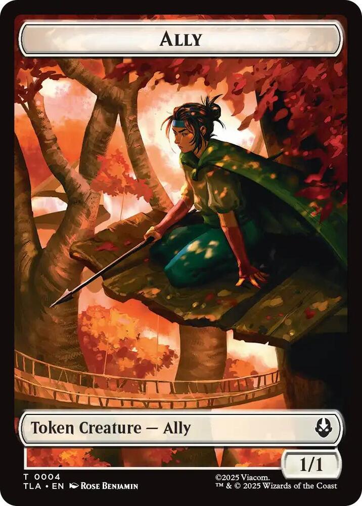 Ally (0004) // Soldier (0011) Double-Sided Token, Avatar: The Last Airbender 4 // 11
