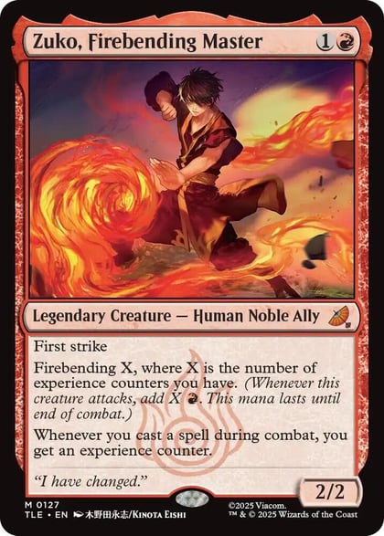Zuko, Firebending Master, Avatar: The Last Airbender: Eternal-Legal 127