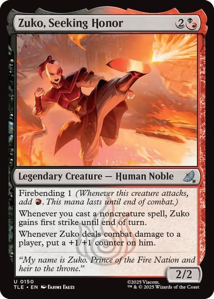 Zuko, Seeking Honor, Avatar: The Last Airbender: Eternal-Legal 150
