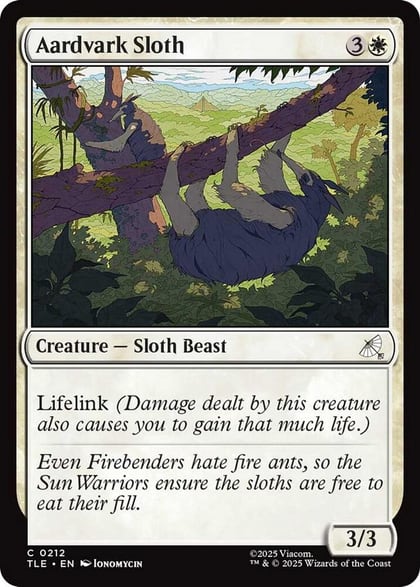 Aardvark Sloth (0212), Avatar: The Last Airbender: Eternal-Legal 212